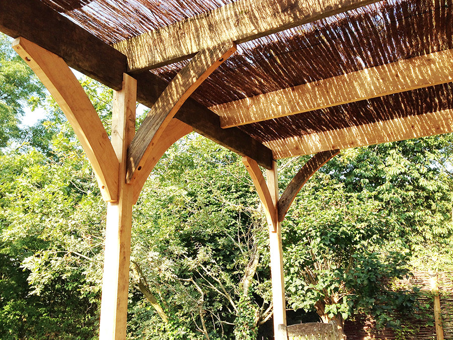 Wooden Garden Pergola Roof Detail